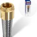 1 Inch Foot Valve with Backflow Prevention, Universal One-Way Female Pipe Thread Check Valve, Lead-Free Brass Construction for Lakes Wells and Ponds Filtering