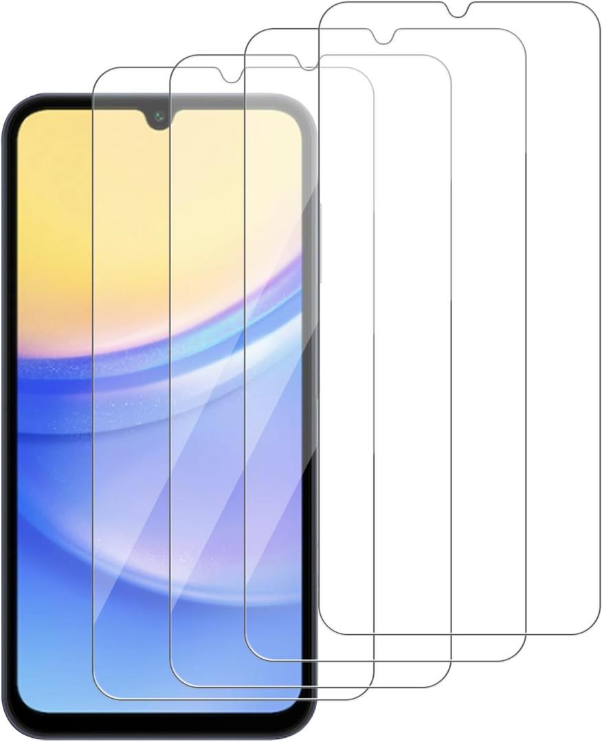 4 Pack Glass Screen Protector Compatible for Samsung Galaxy A16 5G /SM-A166P A166U A166B A166E A166W[9H Hardness]-HD Screen Tempered Glass, Scratch Resistant,[Case Friendly] [Bubble Free]