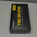 150 PSI Tire Inflator Portable Air Compressor, 12V DC Auto Shutoff Air Pump with Digital Pressure Gauge and Emergency LED Light for Car Tires, Bicycle & Balloons, White