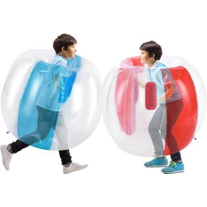 Theefun Bumper Balls, 2 Pack Inflatable Sumo Ball, 36inch Bopper Toys for Kids Physical Outdoor Active Play, Giant Human Hamster Knocker Body Zorb Ball, Body Bubble Soccer Ball
