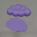 Cloud Mouse Pad with Wrist Rest, Cloud Keyboard Wrist Rest, Mouse Pad Wrist Support, Ergonomic Keyboard Mouse Wrist Support (Purple)