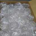 Oojami 40 Pack 12 oz Diamond Stemless Plastic Wine Glasses, Silver Rim Disposable Cups, Shatterproof BPA-Free Recyclable Drinkware for Wedding, Birthday Party, Cocktail