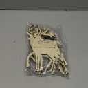 Wood Reindeer Christmas Garland with Ornaments Rustic Wooden Reindeer Chain with Bead 6.5ft Retro Hanging Decoration for Mantle Wall Window Door Winter Home Christmas Tree Decor Holiday