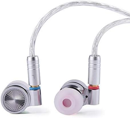Linsoul TIN HiFi T4 10mm Carbon Nanotube Dynamic Driver in-Ear Monitor Earphones, Ultra-Sleek Metal Housing, with Silver-Plated MMCX Cable