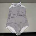 SUUKSESS Women Sexy Tummy Control One Piece Swimsuit Halter Retro Bathing Suit, Size XL, 68 Navy Blue Striped