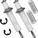 2PCS Gas Range Burner Ignitor PB040264 Spark Electrode with Spring and Clip Compatible with Viking Range 9, 12, 15 K