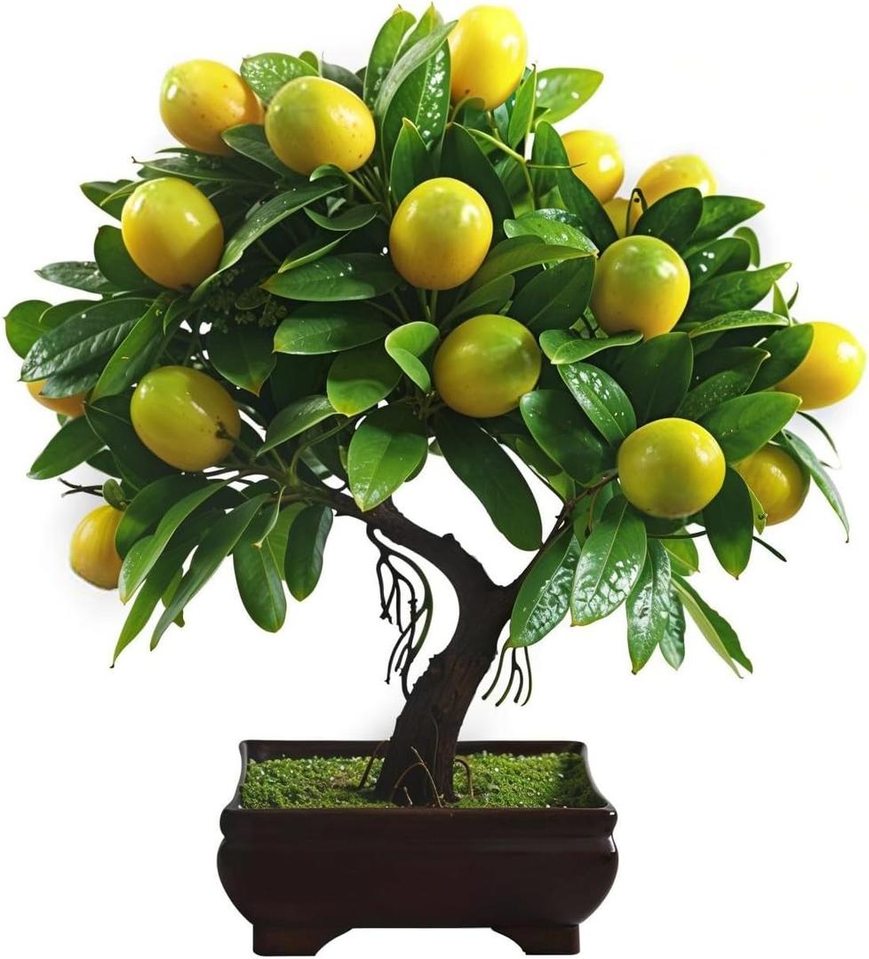 10" Potted Artificial Plants Lemon Table Centerpieces Decoration