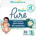 Pampers Baby Diapers - Pure Protection - Size 1, 82 Count, for up to 100% Leakproof, Premium Plant-based Skin Protection