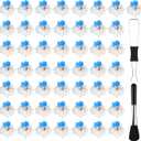50 Pcs Blue Keyboard Switches, 3-Pin Clicky Tactile Mechanical Keyboard Switches, Complete DIY Replacement Kit with Switch Puller & Brush