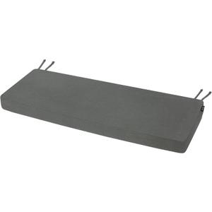 Favoyard Outdoor Bench Cushion 48 x 16 Inch Rainproof Patio Furniture Cushions 3-Year Color Fastness Garden Settee Porch Pads with Ties, Dark Gray