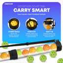 Collapsible Pickleball Pickup Tube for Pickleballs - Holds 17 Balls, Portable Pickleball Retriever Tool