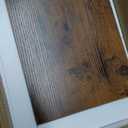 PESRAE Floor Lamp with Table & 2 Drawers, End Table with 3 Color Temperature Reading Light, Side Table Lamp with USB & Type C & AC Charging Port for Living Room, Bedroom (Rustic Brown)