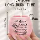 Sister Birthday Gifts, Sisters Christmas Gifts from Sister, Handmade Ceramic 8oz Soy Wax Lavender Scented Candles, Sisters Candle Gift for Soul Sisters Best Friend BFF Bestie