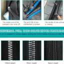 48PCS Zipper Repair Kit, Black Replacement Zipper Sliders and Pulls, 3 Assorted Sizes for Fixing Jackets, Coats, Backpacks, Luggage, Handbags and Tents