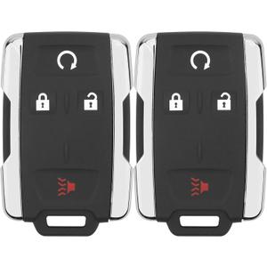 Key Fob Replacement for 2014-2020 Chevy Silverado 1500 2500 3500/15-21 Colorado/ 2015-2021 GMC Canyon/ 14-20 Sierra Car Keyless Entry Remote Control, M3N-32337100, 4 btn, 2Pcs