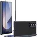 AKABEILA Case for Samsung Galaxy Z Fold7 5G Case with Magnetic Power Vehicle Mount Hard PC Bumper Anti-Fall Slim Non-Slip Folio Flip Phone Case Cover AG-Black