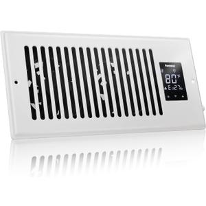 PowerScale 4" x 10" Smart Vent & Quiet Air Booster Register Fan with Humidity Sensor | Register fan with LCD Display | Ceiling Register Booster Fan for Efficient HVAC Air Boosting