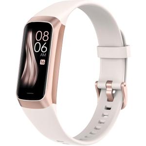 Fitness Tracker with 24/7 Heart Rate Blood Oxygen Sleep Monitor,Activity Tracker with 1.1" AMOLED Touch Color Screen, Multiple Sport Modes Step Counter,IP68 Waterproof for Women Men (Beige)