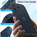 for iPhone 17 Case, [Ribbed Non-Slip Sides] [Military-Grade Drop Protection] [Full Camera Protection] Anti-Yellow Soft-Touch Shockproof Slim Phone Case for iPhone 17, Midnightblue