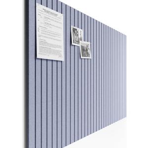 Bumusty Large Cork Board Alternative-48 x 36" Felt Bulletin Board Tiles, with 30 Pushpins, 70 Adhesive Tabs, 12-Pack Slat Wall Paneling, Cork Boards for Office Push Pin Board-Soft Periwinkle