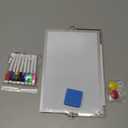 Small Dry Erase White Board, Magnetic Desktop Whiteboard with Stand, Dry Eease Board Mini Easel Double Sided on Table Top with Holder for Kids Drawing, Teacher Instruction (12"W x 7.9"H)