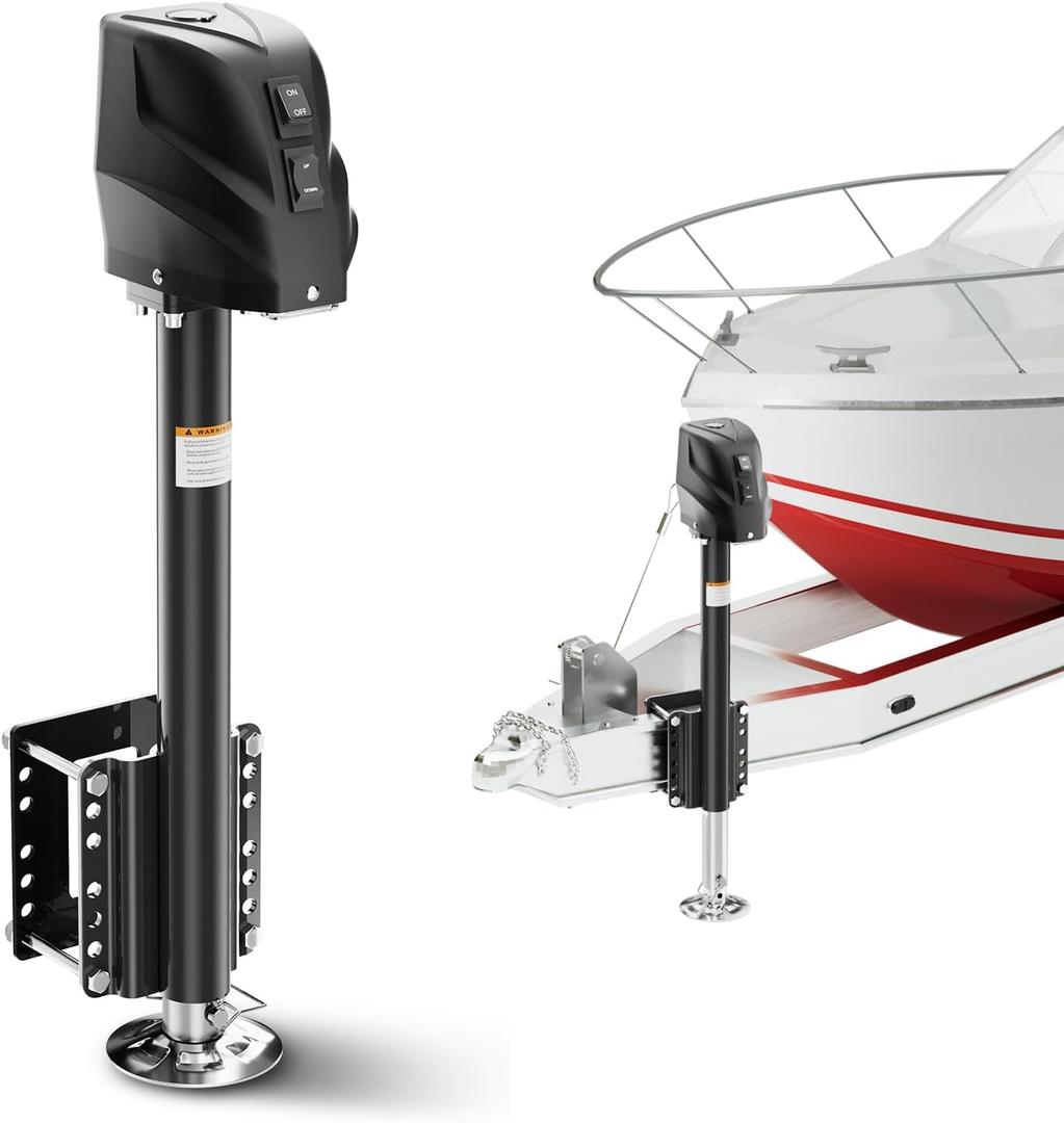 5500-7500lbs Electric Trailer Jack, 22.6" Vertical Travel, 12V DC,for RV Trailer, Camper