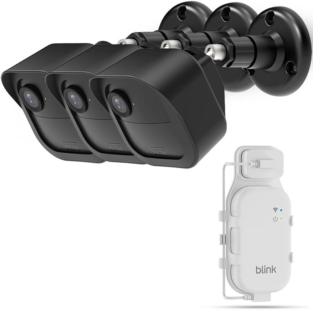 3 Pack | All-New Mount for Blink Outdoor 4 and Outdoor Camera 2K+ | Adjustable Design to Improve Viewing Angle | Protective Housing Case Cover | Sync Module Core Mount Included