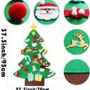 Topnradym DIY Felt Christmas Tree with Ornaments, 3ft Felt Christmas Tree for Xmas Gifts and Christmas Door Wall Hanging Decor (1 Pack)