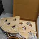 GUIGUZI Cuddly Toy Storage Organiser, Wooden Corner Stuffed Toy Shelf, Nursery Hanging Toy Organiser for Plush Toys and Teddy Bears