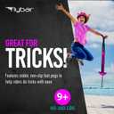 Flybar Master Pogo Stick for Kids Ages 9+, 80160 lbs Easy Grip Handles Active Exercise Toy for Tweens & Teens Outdoor Toy with Non-Slip Foot Pegs for Boys and Girls No Assembly Needed, Pink/Black