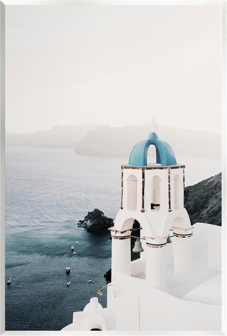 Stupell Industries Santorini Bell Tower Wall Plaque Art by Krista Broadway