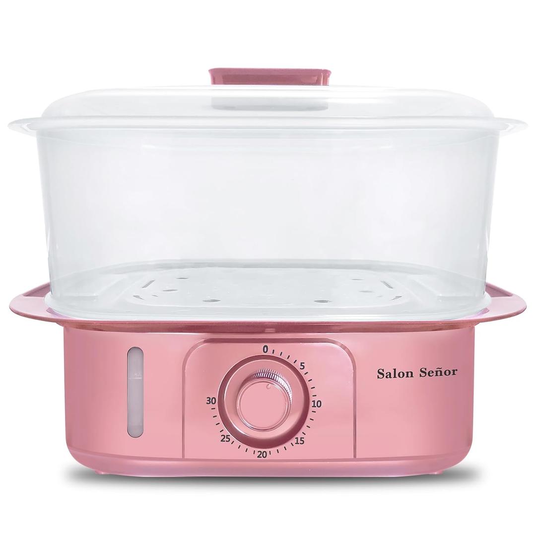 Pink Towel Steamer with Quickly Heating in 5 Mins Auto Off Timer Spa Towel Steamer for Personal Use at Home