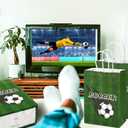 2 x PEUTIER 16pcs Football Party Bags with Handles - Soccer Themed Goodie Bags for Boys, Kids, Adults - Birthday Gift Supplies (Style 7)