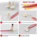 50 Brass Wire Connector Nuts, Double Screw Fixing Wire end Connector Cap, Fixing Connector, nut 14-3 AWG 36mm for Wire Connection