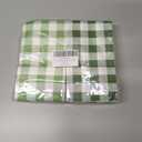 Green Gingham Napkins Disposable Rectangle: 100PCS Checkered Paper 15.7x11.8 Inch for Dinner Party