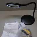 30X 10X Magnifying Glass with Light and Stand, 5 Color Modes Stepless Dimmable, Optical Grade HD Lens, LED Lighted Magnifier Hands Free with Flexible Gooseneck for Close Work, Craft, Hobby, Painting