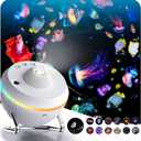 Jellyfish Projector, 13 in 1 Star Projector with Shooting Stars & 4 Varicolored Lighting Effects, Auto Timer Planetarium for Bedroom, Ocean Wave Night Light Projector for Kids Adults (White)
