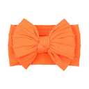 LemonSpace Handmade Fall Baby Girls Bows Soft Stretchy Nylon Hair Bands Hair Accessories Baby headbands with Bows for Newborn Baby Girls Infant Toddlers Kids(Orange)