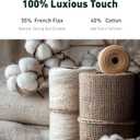 Hyde Lane Linen Duvet Cover Set King Size, 3Pcs Textured French Flax Linen Cotton Blend Bedding Set, Natural and Organic, Soft and Breathable, with 2 Pillow Shams, 104"x90", Sage