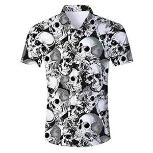 RAISEVERN Mens Hawaiian Shirt Casual Button Down Short Sleeve Tropical Beach Dress Shirt for Summer Holiday (Medium, 00 Multicoloured 01)