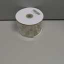 MEEDEE Ivory Velvet Ribbon with Gold Back 2.5 inch 10 Yards Double Sided Christmas Wired Ribbon for Christmas Tree Decoration, Baskets, Wreaths, Holiday Projects, Wedding Decor and Accents