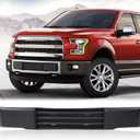 CHEDA Front Bumper & License Plate Bracket Mount Fascia Cover Compatible with Ford F150 2015 2016 2017 FL3Z-17E810-AA FL3Z-17A385-A