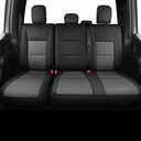 AOMSAZTO Seat Covers for Ford F150 XL XLT: 2015-2026 SuperCrew & F250 F350 F450 2017-2026 Super Duty Crew Cab XL XLT, Custom Fit Full Set Faux Leather (New Gray Black)