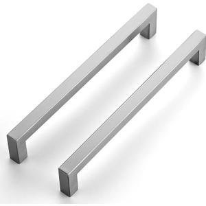 Ravinte 10 Pack Stainless Steel Kitchen Cabinet Handles Brushed Nickel Cabinet Pulls Kitchen Drawer Handles Sleek Dresser Drawer Pulls with 7-1/2 inch Hole Center Satin Nickel Cabinet Hardware