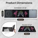24x6 Trifold Bar Mat with Cutting Board,Flamingo Pattern