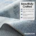 INGEROOM 6x9 Washable Area Rug - Abstract Rug Machine Washable Non-Slip Indoor Carpet for Living Room, Bedrooms and Dinner Room Made of Soft Cashmere(Blue & Grey)