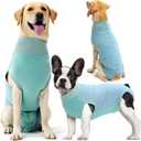Dotoner Dog Surgery Recovery Suit Dog Suit for Male Female Neuter Anti-Lick Abdominal Wounds Bite Protective Outfit Alternative E-Collar & Cone Breathable Spay Suit for Medium Large Dogs