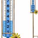 Rain Gauge Outdoor, Freeze Proof Rain Gauges Outdoors Best Rated,7" Capacity Detachable Rain Guage with Stake for Yard,Lawn & Garden,Large Clear Number and Scale Rain Measure Gauge,Rain Water Meter