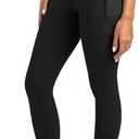 Colorfulkoala Women's High Waisted Yoga Pants 7/8 Length Leggings with Pockets (M, Black)