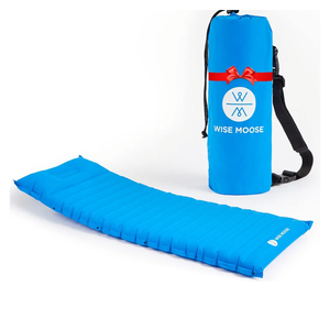 WISE MOOSE Sleeping Pad Set 4.5 Inch Thick Camping Mattress, Ultralight Camping Pad, Inflatable Tent Mat for Backpacking, Hiking - Inflating Bag and Repair Kit Included 2 Pack